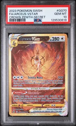 2023 POKEMON SWORD & SHIELD CROWN ZENITH SECRET FULL ART/ARCEUS VSTAR PSA 10 - Image 1