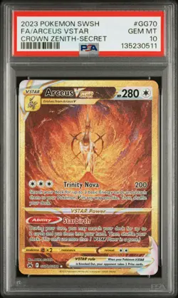 2023 POKEMON SWORD & SHIELD CROWN ZENITH SECRET FULL ART/ARCEUS VSTAR PSA 10 - Image 1