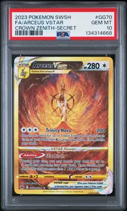 2023 POKEMON SWORD & SHIELD CROWN ZENITH SECRET FULL ART/ARCEUS VSTAR PSA 10 - Image 1