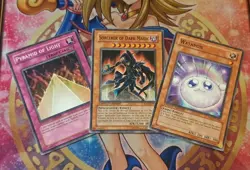 Yugioh Promo Set Of 3 : Sorcerer Of Dark Magic + Pyramid Of Light + Watapon MOV- - Image 2