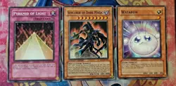 Yugioh Promo Set Of 3 : Sorcerer Of Dark Magic + Pyramid Of Light + Watapon MOV- - Image 3