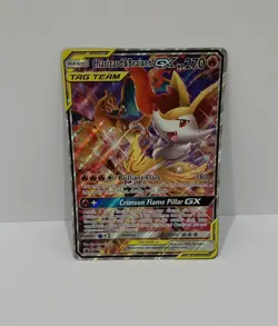 Pokemon TCG Charizard & Braixen GX Tag Team Black Star Promo SM230 jumbo card - Image 1