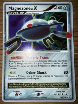 Pokemon TCG Legends Awakened Magnezone English Holo Card LV.X 142/146 LP/MP - Image 1
