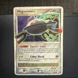 Pokemon TCG Legends Awakened Magnezone Holo Card LV.X 142/146 MP/dots on back - Image 1