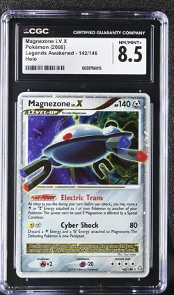 CGC 8.5 Magnezone Lv.X 142/146 Legends Awakened Pokemon Card 2008 - Image 1