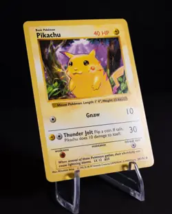 Pokemon TCG Pikachu 58/102 Base Set Shadowless Red Cheeks Vintage LP/NM - Image 2