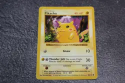 Pokemon TCG Pikachu Red Cheeks 58/102 Shadowless Base Set 1999 - Image 1