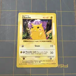 Pokemon Pikachu TCG Base Set Shadowless Common Card 58/102 Red Cheeks - Image 1