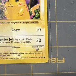 Pokemon Pikachu TCG Base Set Shadowless Common Card 58/102 Red Cheeks - Image 4