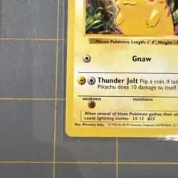 Pokemon Pikachu TCG Base Set Shadowless Common Card 58/102 Red Cheeks - Image 5
