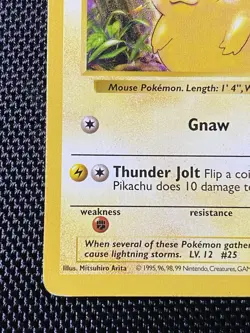 ⚡ Pokemon TCG Pikachu Red Cheeks 58/102 Shadowless Base Set 1999 ⚡ - Image 5