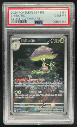 2024 Pokemon SV Surging Sparks - SSP EN Shiinotic #194/191 PSA 10 - Image 1