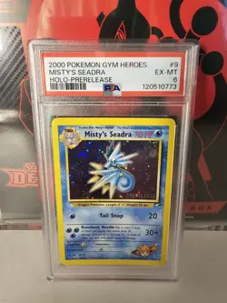 2000 Pokemon Gym Heroes Misty's Seadra Holo-prerelease PSA 6 - Image 1