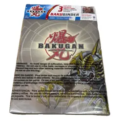 Bakugan Battle Brawlers Binder Bakubinder Silver Or Grey 3 Exclusive Cards Rare - Image 1