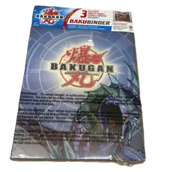 Bakugan Battle Brawlers Binder Bakubinder Blue Aquos 3 Exclusive Cards NEW - Image 1
