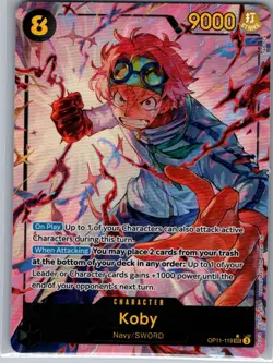 Koby (Alt Art) OP11-119 English A Fist of Divine Speed - One Piece Card - NM - Image 1