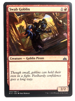 Swab Goblin 203/196 Rivals of Ixalan​ MTG Magic the Gathering LIGHTLY PLAYED LP - Image 1