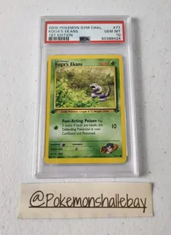 Koga’s Ekans 1st Edition 77/132 - Gym Challenge *PSA 10 - GEM MINT* Pokemon Card - Image 1