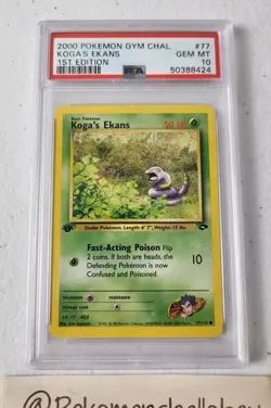 Koga’s Ekans 1st Edition 77/132 - Gym Challenge *PSA 10 - GEM MINT* Pokemon Card - Image 2