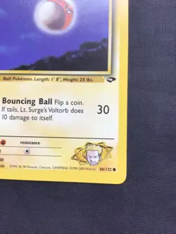 Pokemon Cards: Gym Challenge 1st Edition Common: Lt. Surge's Voltorb 86/132 - Image 4