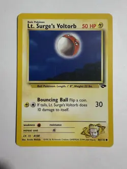 MP Lt. Surge’s Voltorb 86/132 Gym Challenge Regular Pokemon card English - Image 1
