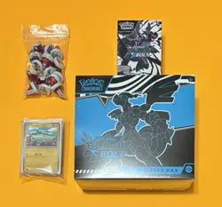 Pokemon TCG S&V Black Bolt ETB, Booster Bundle, 50 cards, & 15 Hershey’s Kisses - Image 1