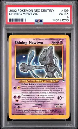 2002 POKEMON NEO DESTINY SHINING MEWTWO #109 PSA 4 - Image 1