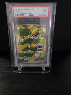 PSA 9 2023 POKEMON OBF EN-OBSIDIAN FLAMES | ILLUSTRATION RARE PIDGEY 207 - Image 1
