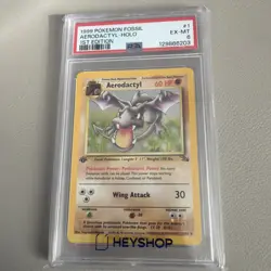 Aerodactyl 1/62 - Holo - PSA 7 NM - 1999 Pokemon Fossil - Image 1