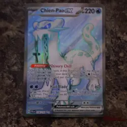 Pokemon Chien-Pao ex Ultra Rare Full Art Holo Paldea Evolved 237/193 - Image 1