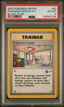 2001 POKEMON PROMO BLACK STAR #40 POKEMON CENTER-N.Y. PSA 6 - Image 1