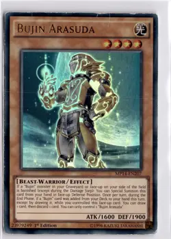 Bujin Arasuda MP14-EN207 Ultra Rare 1st Edition Yugioh Trading Card TCG - Image 1