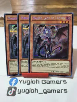 Yu-Gi-Oh Malice Lady Of Lament X3 MP21 1st Edition Secret Light Played - Image 1