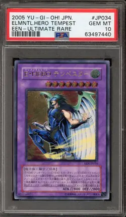 Yu-Gi-Oh! Elemental Hero Tempest Japanese Ultimate Rare EEN-JP034 PSA 10 - Image 1