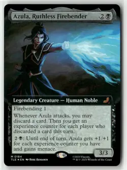 MTG Azula, Ruthless Firebender 0184 Foil (Extended Art) Avatar TLE NM - Image 1