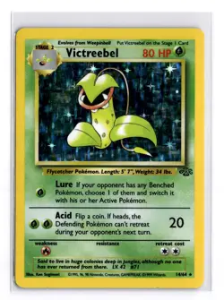 Pokemon TCG Victreebel Holo Rare 14/64 Jungle 1999 WOTC Vintage NM - Image 1