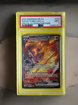 Pokemon Team Rocket's Moltres ex 229/182 Destined Rivals SIR PSA 9 Card pokemon - Image 1