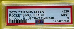 Pokemon Team Rocket's Moltres ex 229/182 Destined Rivals SIR PSA 9 Card pokemon - Image 3