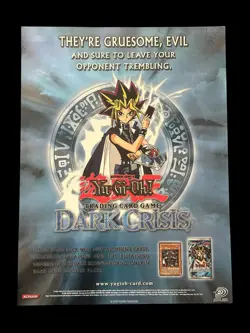 1996 Yu-Gi-Oh Dark Crisis Trading Card Game Promo Poster Upper Deck Konami 18x24 - Image 1