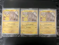Pokemon TCG Pikachu At The Museum Promo Card Sealed x3 - Image 1