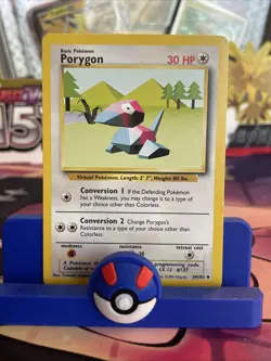 PORYGON - 39/102 - Base Set - Pokemon Card - LP - Image 1