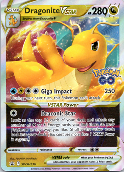 SWSH236 Dragonite VSTAR Black Star Promo Holo Rare - Pokemon TCG GO Trading Card - Image 1