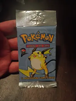 1999 WOTC Pokemon Booster Pack Base Set 2 Raichu Artwork Factory Sealed! - Image 1