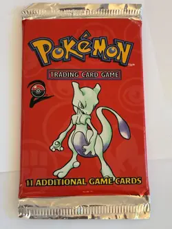 WOTC Pokemon Base Set 2 Booster Pack FACTORY SEALED Mewtwo Artwork - Image 1