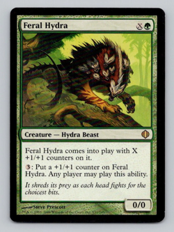 Feral Hydra Shards of Alara NM Creature Hydra +1/+1 Counters EDH MTG - Image 1