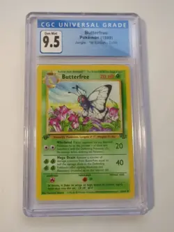 CGC 9.5 GEM MINT 10 Butterfree 1st Edition Jungle 33/64 Pokemon 1999 Non-Holo - Image 1
