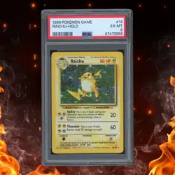 Pokemon Game RAICHU 14/102 Holo PSA 6 - Image 1