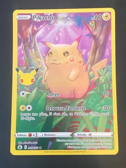 CARTE POKEMON PIKACHU 005/025 ULTRA RARE FR EB CELEBRATIONS - NM/M - Image 1
