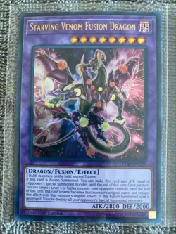Yugioh Starving Venom Fusion Dragon LEDD-ENC25 Ultra Rare 1st Ed NM x2 - Image 2
