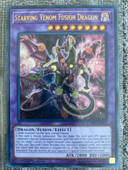 Yugioh Starving Venom Fusion Dragon LEDD-ENC25 Ultra Rare 1st Ed NM x2 - Image 3